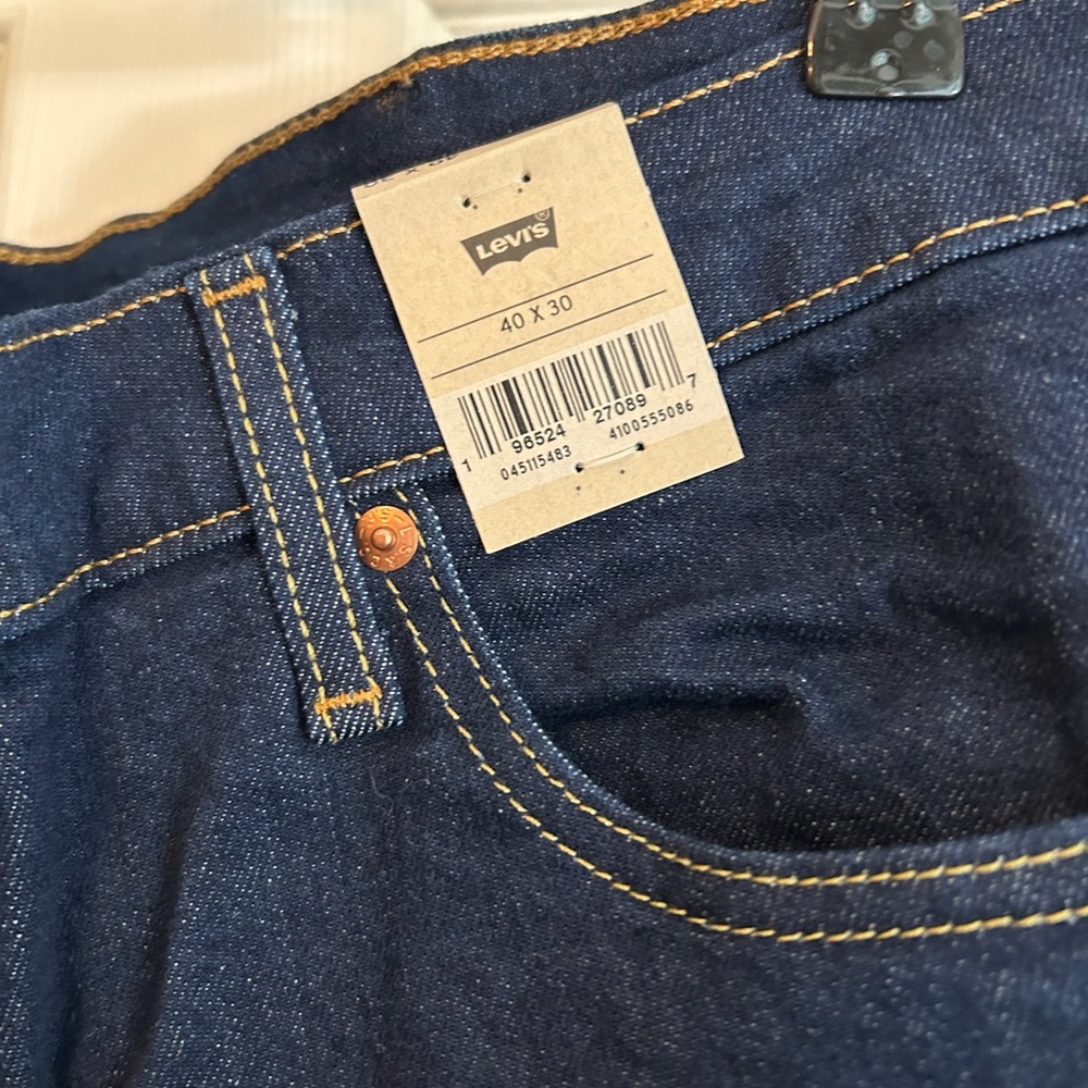 Levi's Men’s 511 Dark Blue Slim Stretch NWT Jeans 40x30 - Picture 4 of 9